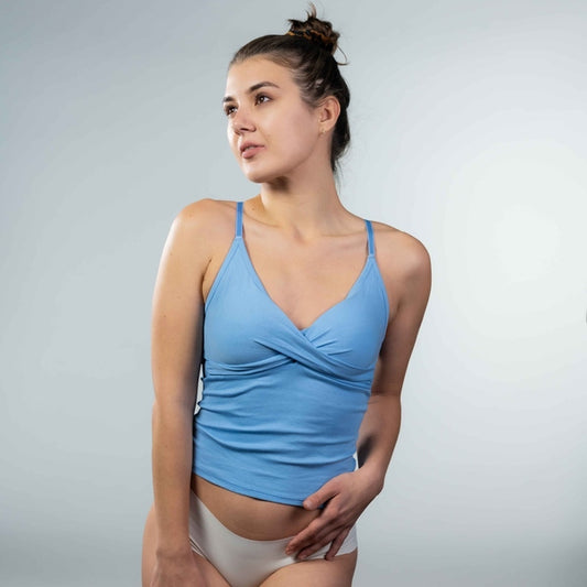 100% Cotton Cami Blue